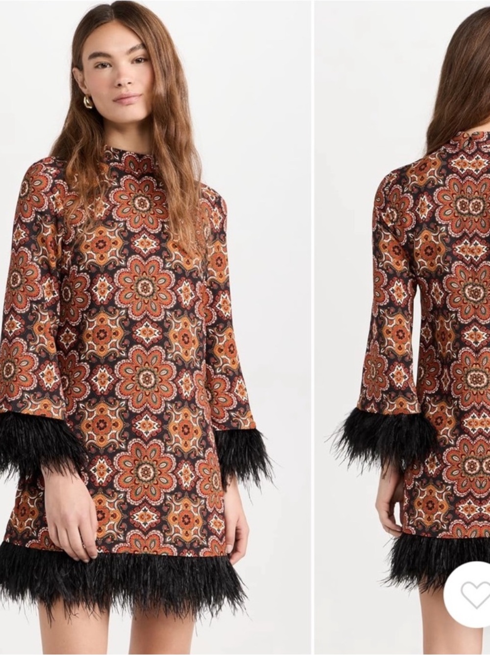Cara Cara Scarf Medallion Chai Tea Vida Mini Dress - Picture 2 of 8